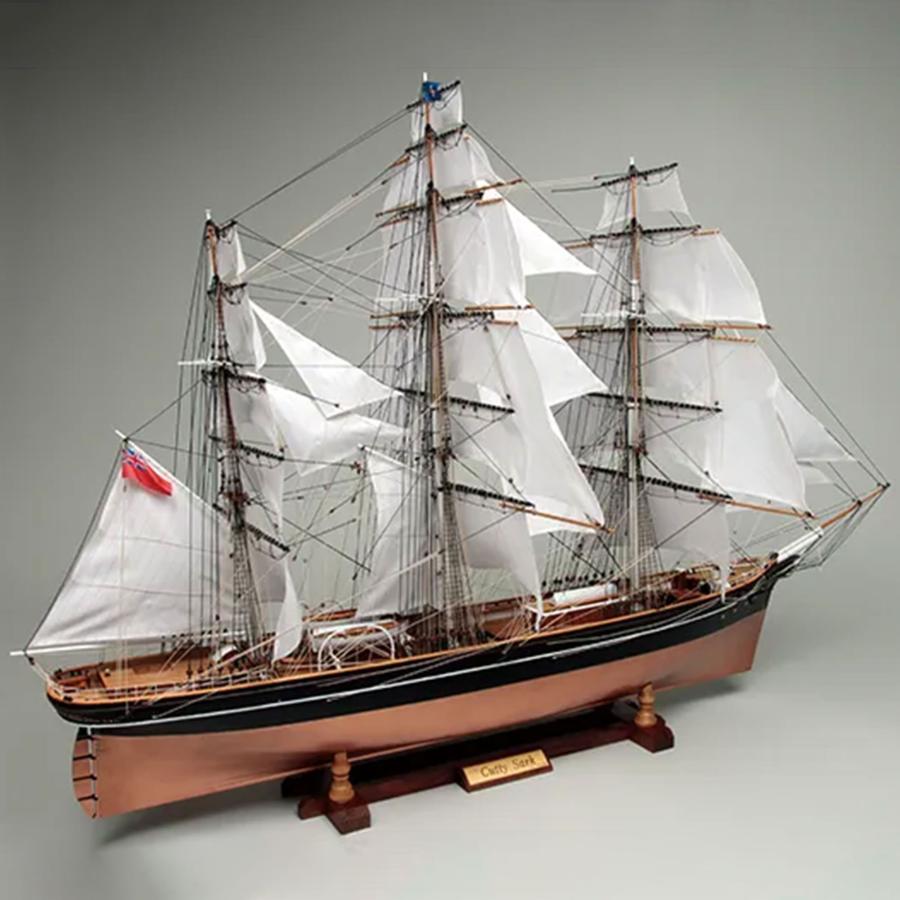帆船模型キット カティサーク（帆付き）1/80 : 木製模型キットの