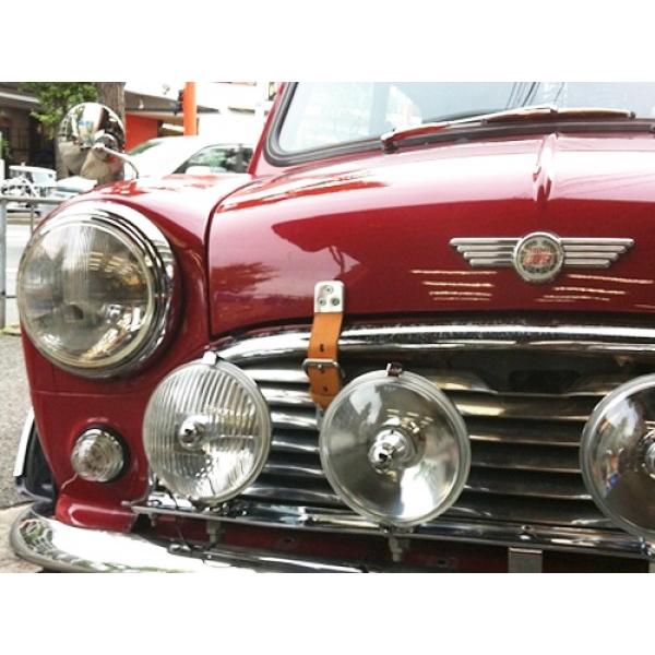 ローバーミニ/クラシックミニ レザーボンネットストラップ : MINI