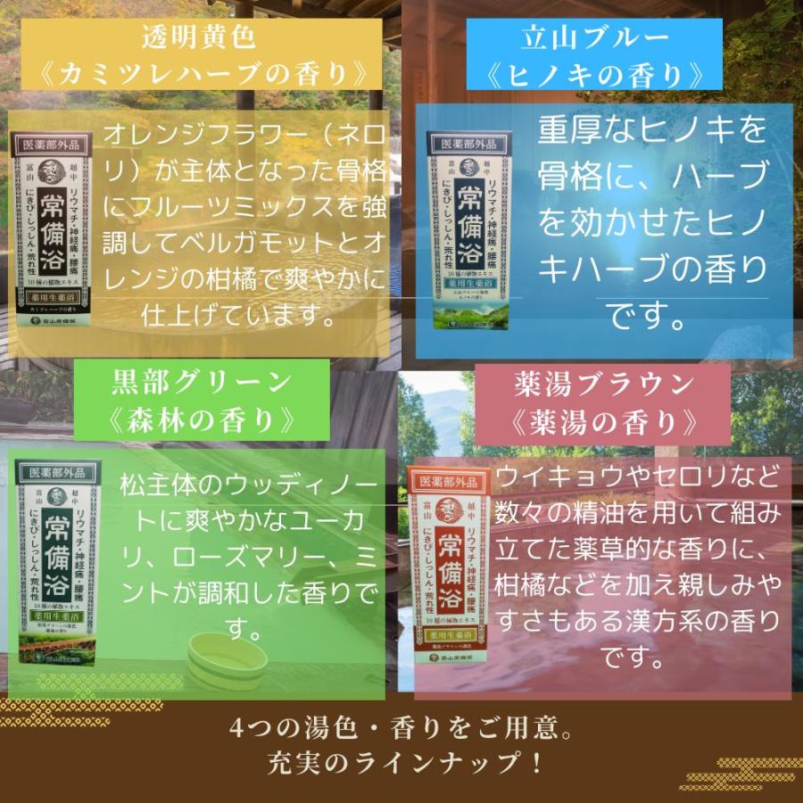 常備浴 富山常備薬 立山ブルーの湯色 ヒノキの香り 大容量400mL(20回分