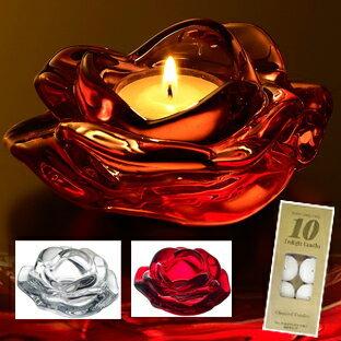 A1232 薔薇の花型 キャンドルホルダー, ローズ ティーライトキャンドル