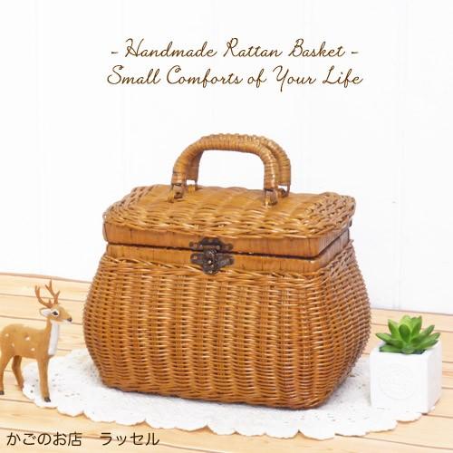 かご バスケット 籐 カゴ ピクニックバスケット かわいい ラタン