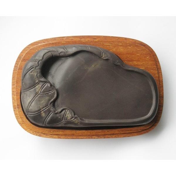 端渓硯 老坑 荷葉硯 132×83×30mm 一点物 すずり : 書道用品 緑風店