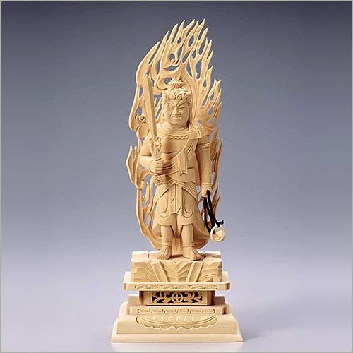 不動明王立像(真言宗の脇侍) 白木製 5寸 : 仏壇・仏具販売-仏壇屋 滝田