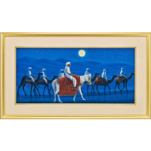 平山郁夫 「 アフガニスタンの砂漠を行く・月 」 特装版 彩美版R