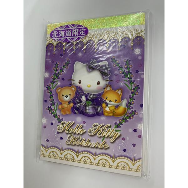 ご当地キティ 北海道限定 ラベンダーブーケキティ ミニメモ帳 : 北海道