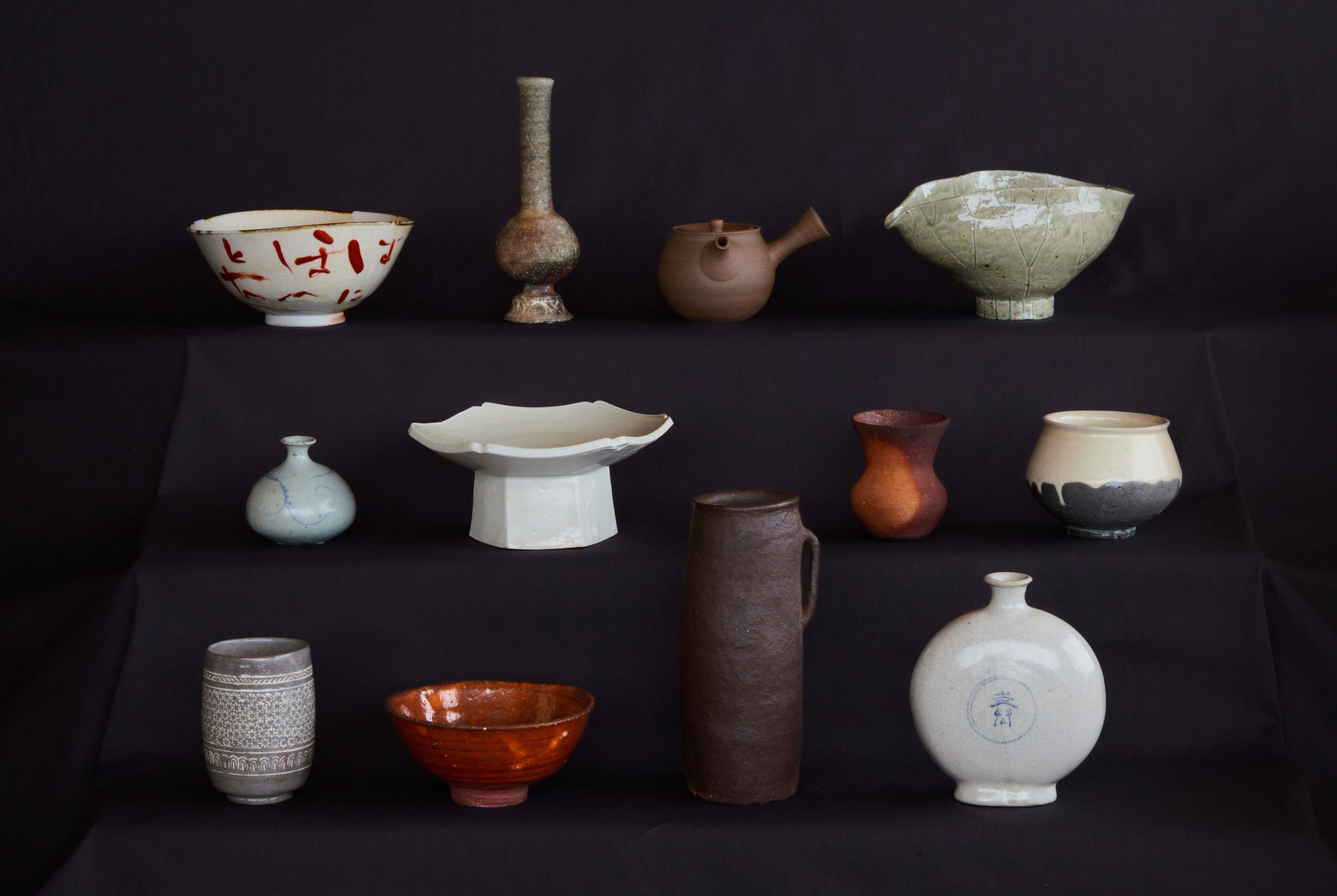 景色豊かな 李朝 壺 朝鮮美術 雨漏り手 古美術 古道具 アンティーク