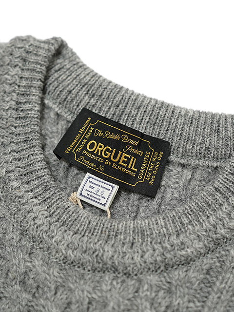 ORGUEIL（オルゲイユ） 】 ケーブルニットベスト [ Cable Knit Vest