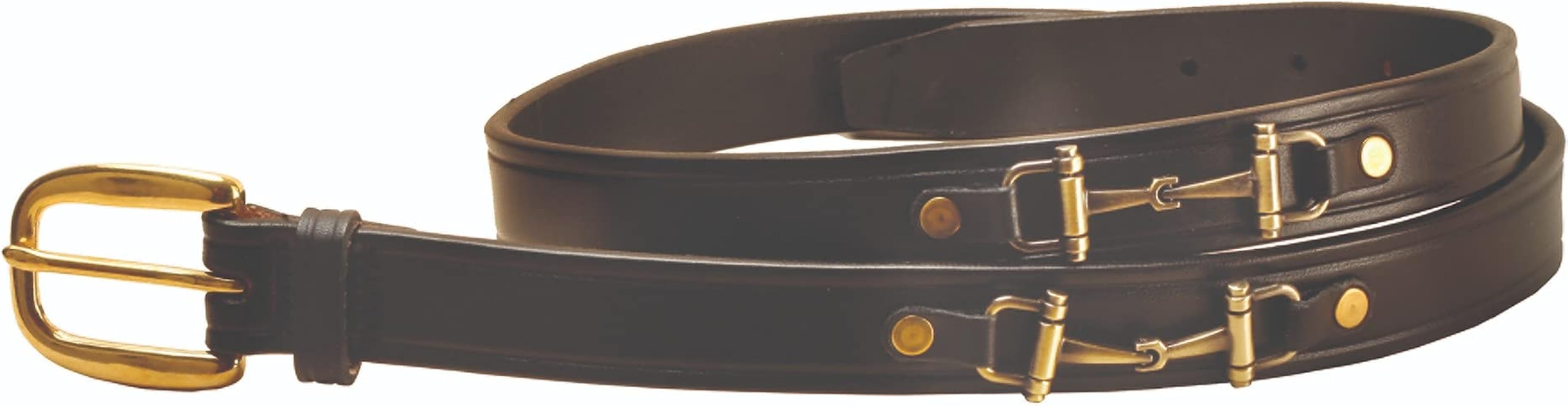 Amazon.com : Tory Leather 1 Inch Snaffle Bit Belt 1x24 Black