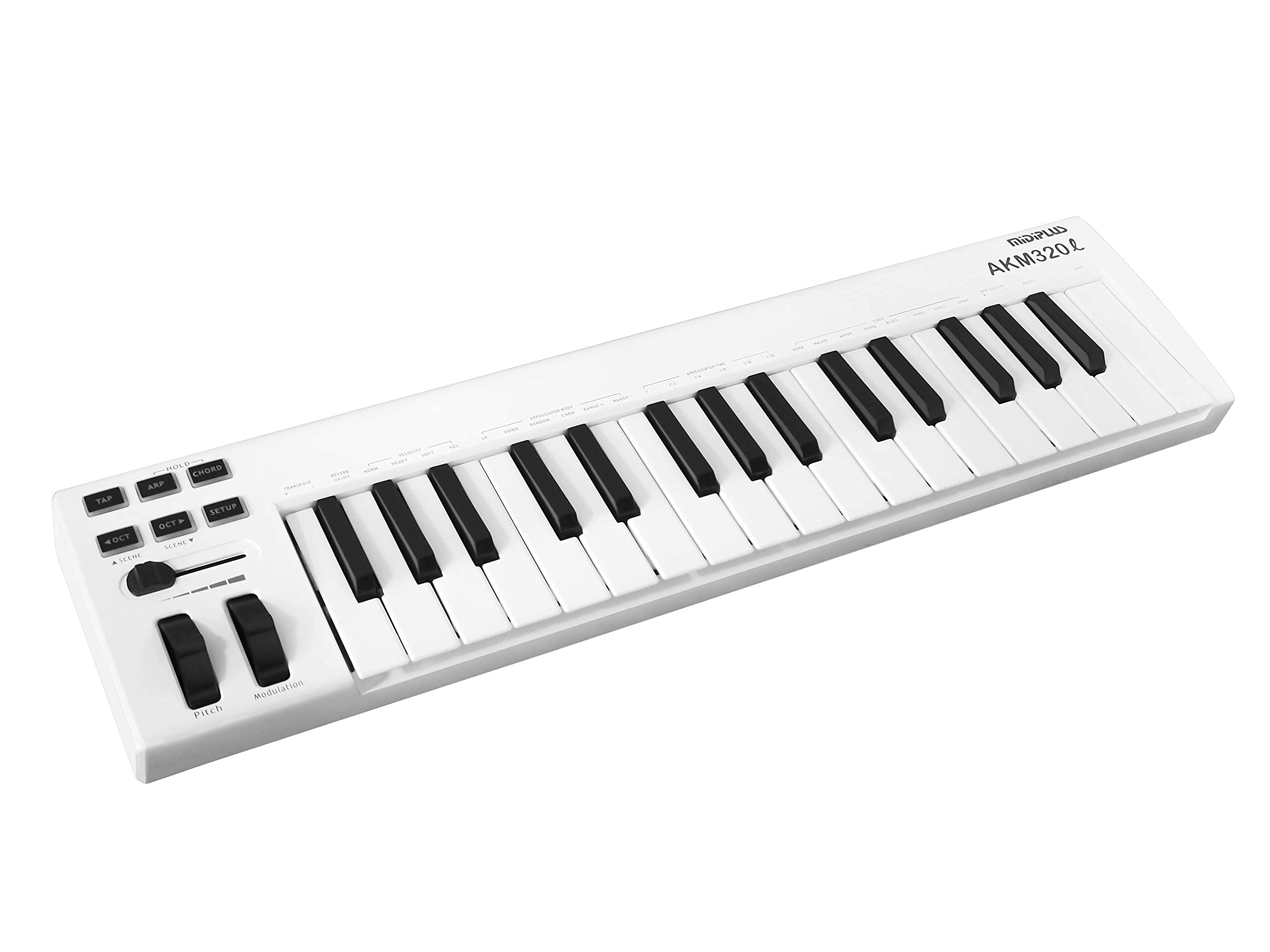 Amazon.com: MIDIPLUS AKM320L MIDI Keyboard Controller, white, 32