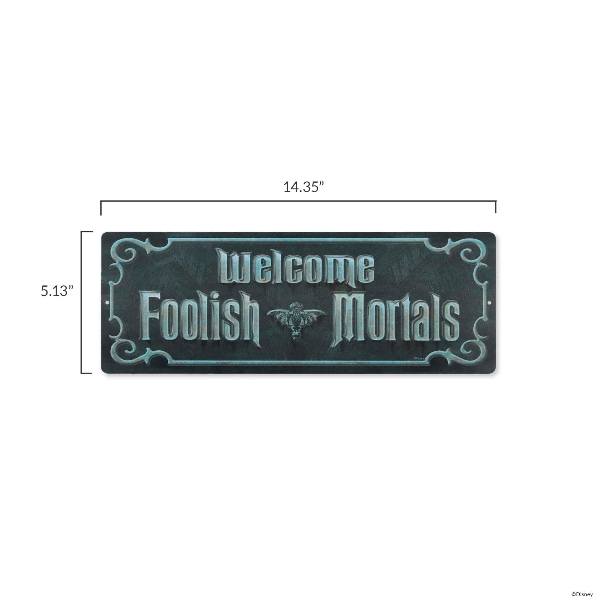 Amazon.com: Disney Haunted Mansion Welcome Foolish Mortals Metal