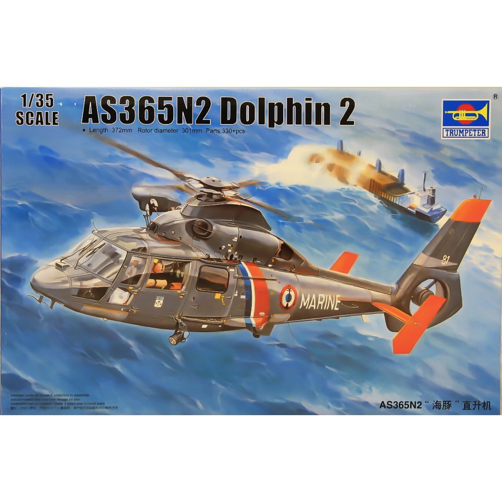 Amazon.com: Trumpeter 1/35 AS365N2 Dauphin 2 French Marine