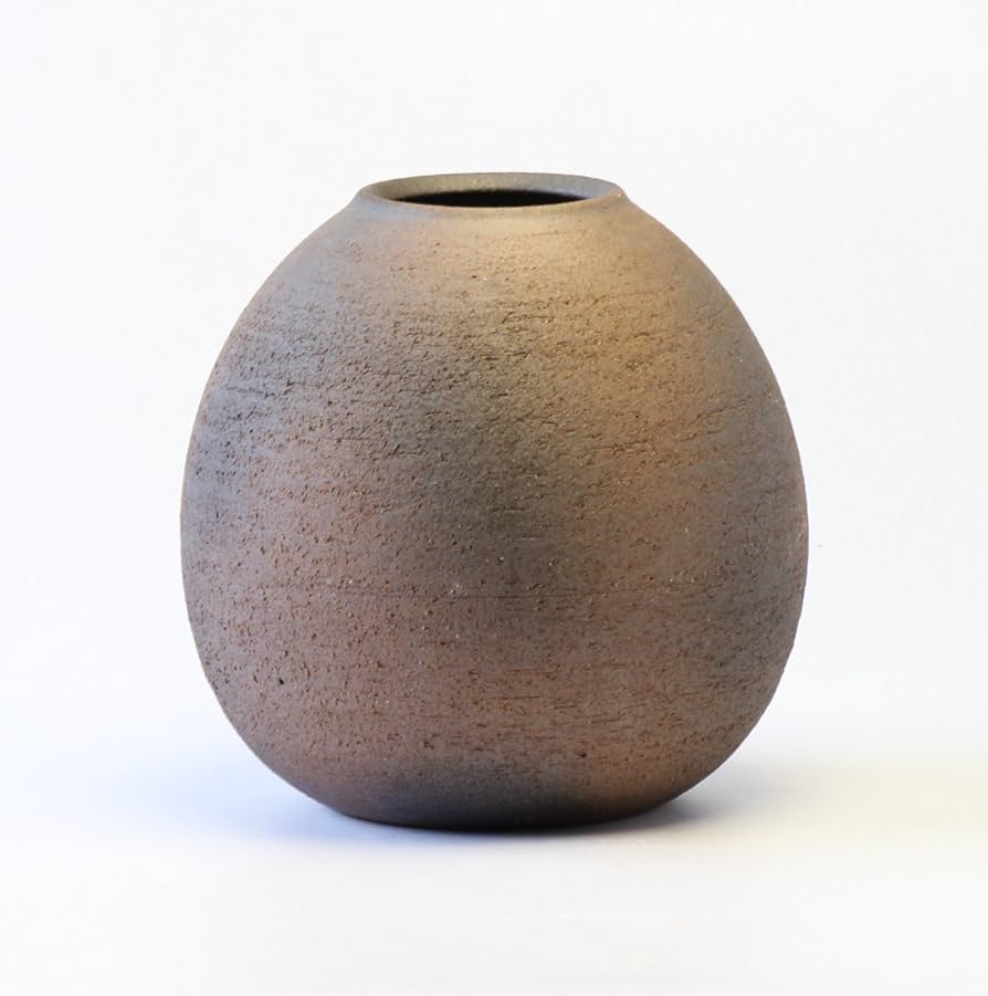 Amazon.co.jp: 陶里 『信楽焼』 火色花紋花瓶 6.5号 J339 : Home & Kitchen