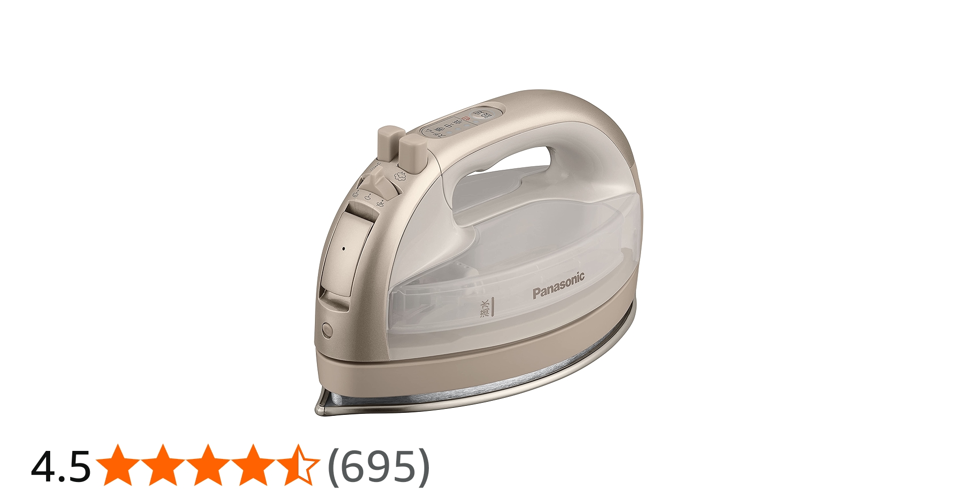 Amazon | パナソニック コードレススチームWヘッドアイロン ベージュ