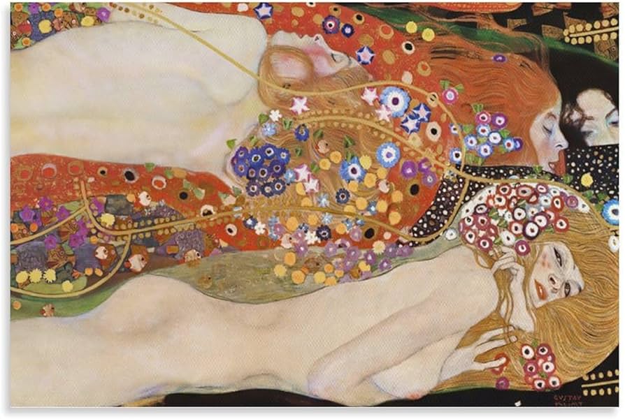 Amazon.co.jp: グスタフクリムト水蛇アート写真ポスター 印刷 ポスター