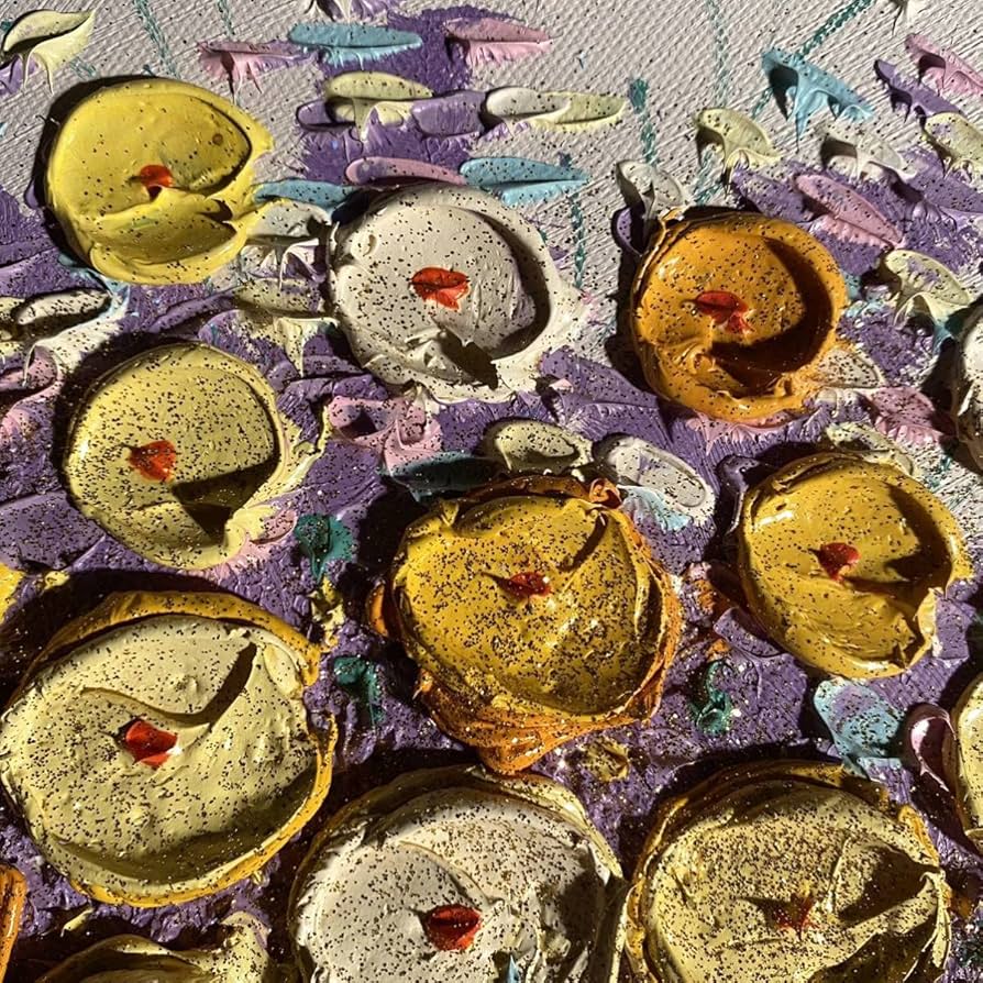 Amazon.co.jp: 秀作 手書き油絵 立体花瓶の花 額付 絵画 インテリア