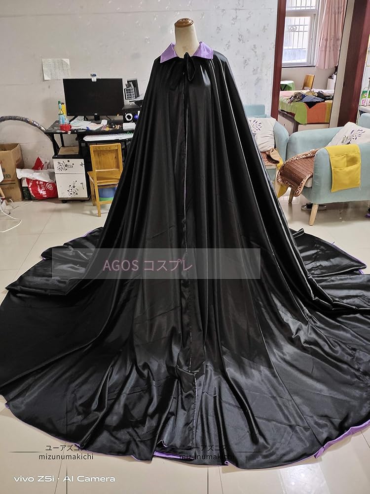 Amazon.co.jp: [AGOS] 実物撮影◇光沢サテン ドラキュラマント ロング