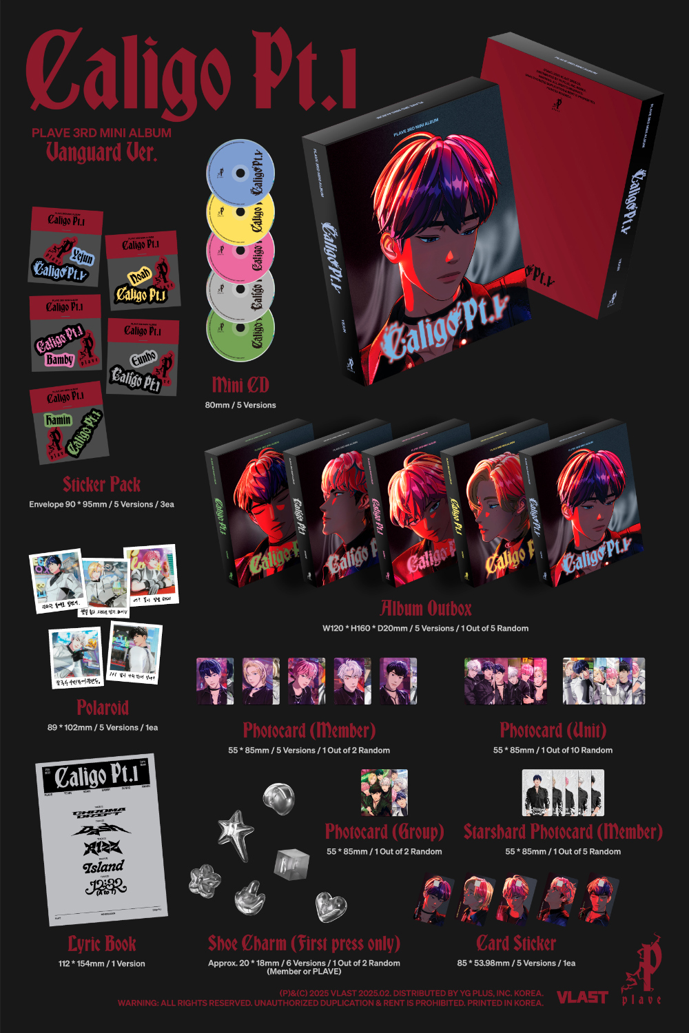 PLAVE 3rd Mini Album 'Caligo Pt.1' (Vanguard Ver._5-piece set