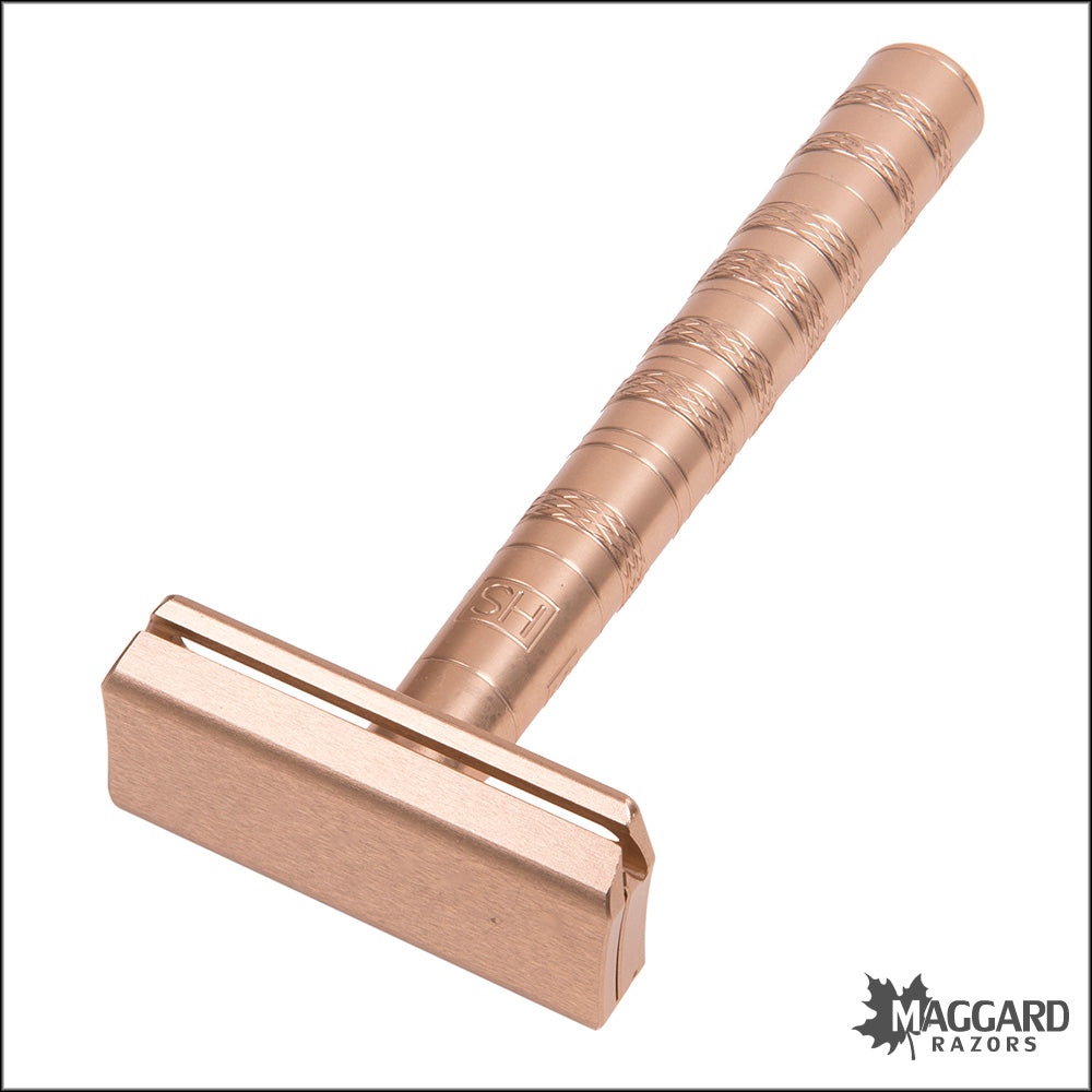Henson Shaving AL13 Copper Machined Aluminum DE Safety Razor, Mild