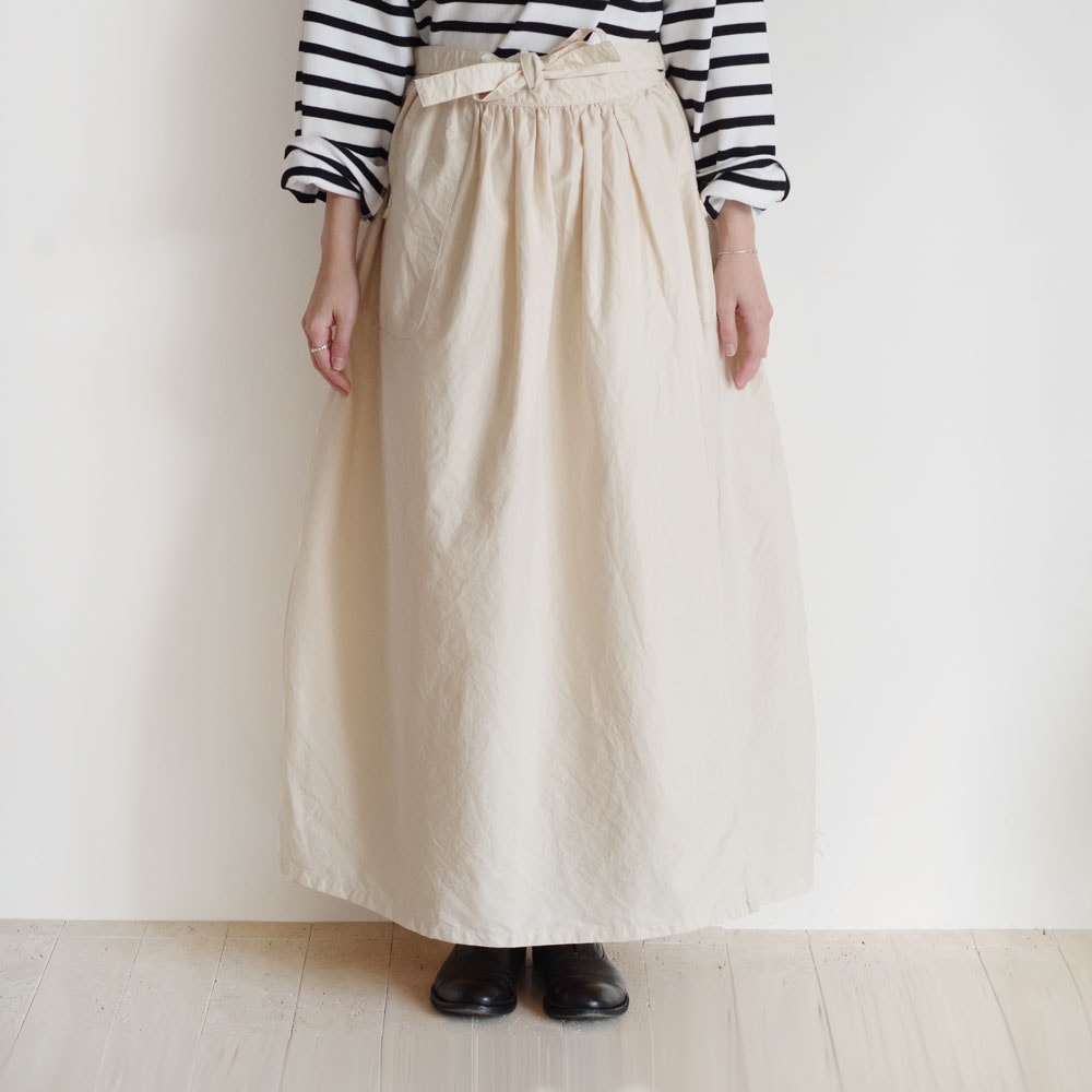 outil ウティー : jupe issoire (ecru) ラップスカート | Bottoms