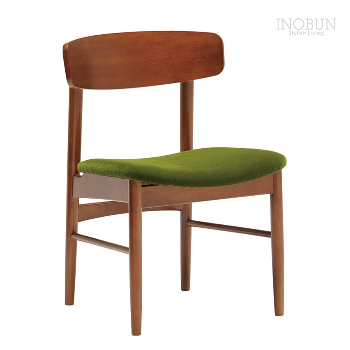 カリモク60 Tチェア モケットグリーン ウォールナット