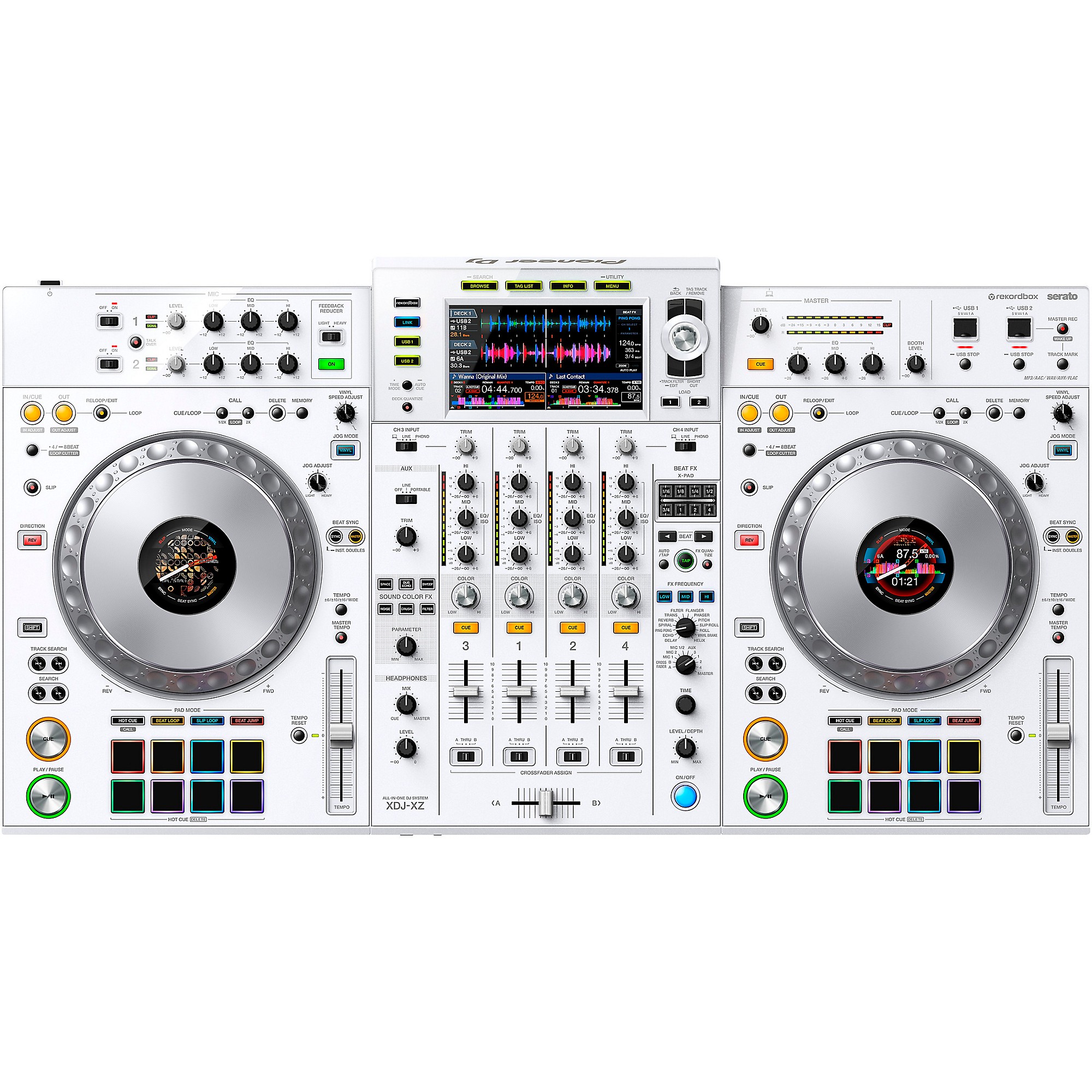 Open Box Pioneer DJ XDJ-XZ-W White 4-Channel Standalone Controller