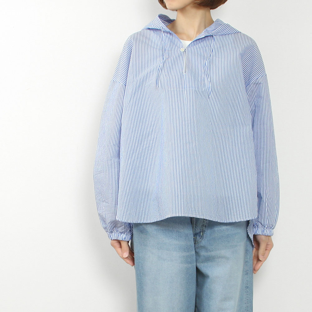 prit[プリット]エアリーコットンフードプルオーバーシャツ P81519