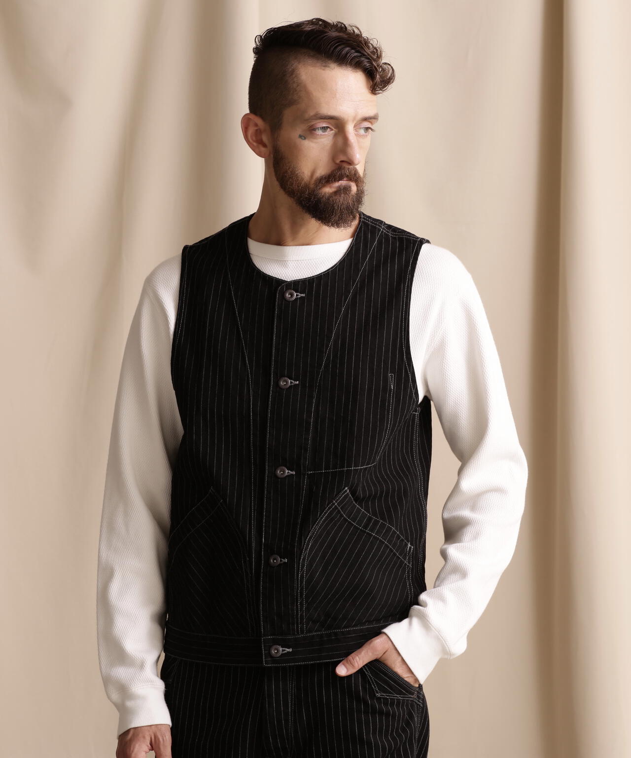OLD HICKORY DENIM VEST/オールドヒッコリーデニムベスト | Schott