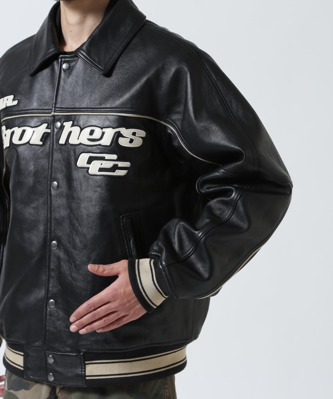 AVIREX × MR.BROTHERS CUT CLUB》VARITY LEATHER JACKET | AVIREX