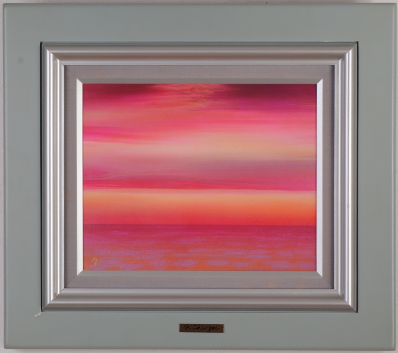 鎮西直秀が油絵の絵画で描いた海の絵「遥かなる北海道 流氷」を通販で販売