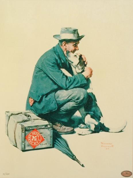 ノーマン・ロックウェルのジークレーの版画「帰郷」をご購入