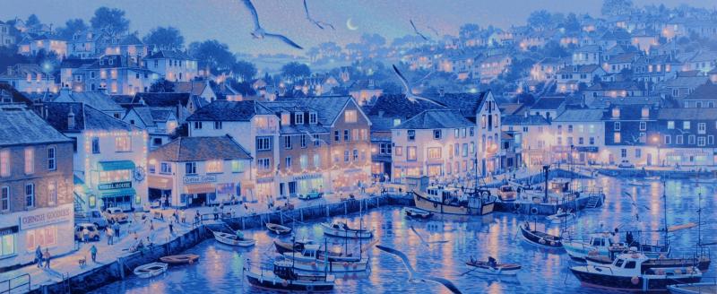 笹倉鉄平「秋のアヌシー」（水辺の四季シリーズ）」シルクスクリーン