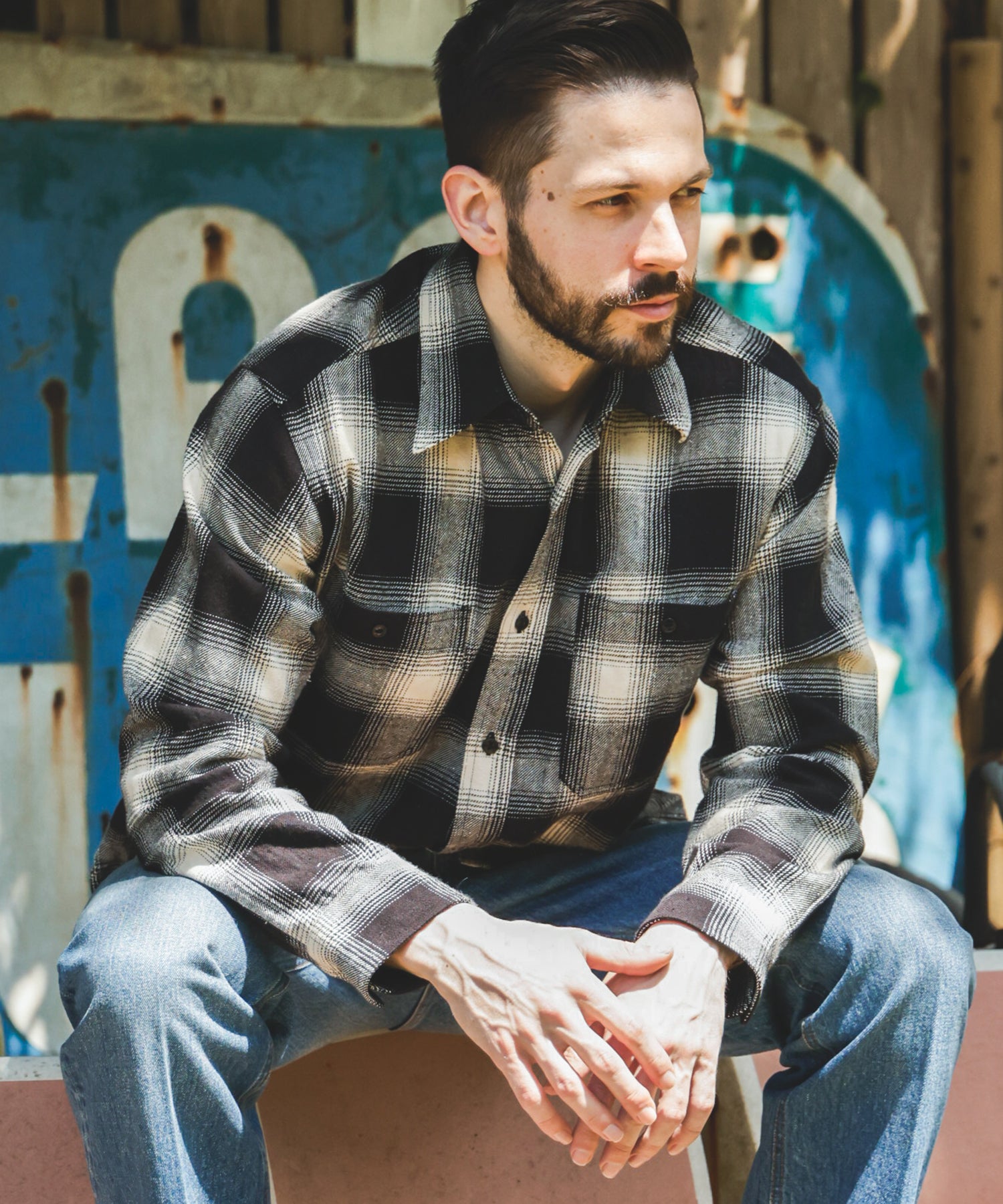 ミスターオリーブ 美品 MR.OLIVE ミスターオリーブ チェック ガウン