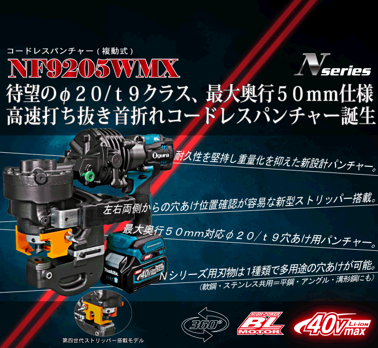 複動式コードレスパンチャー | NF9205WMX