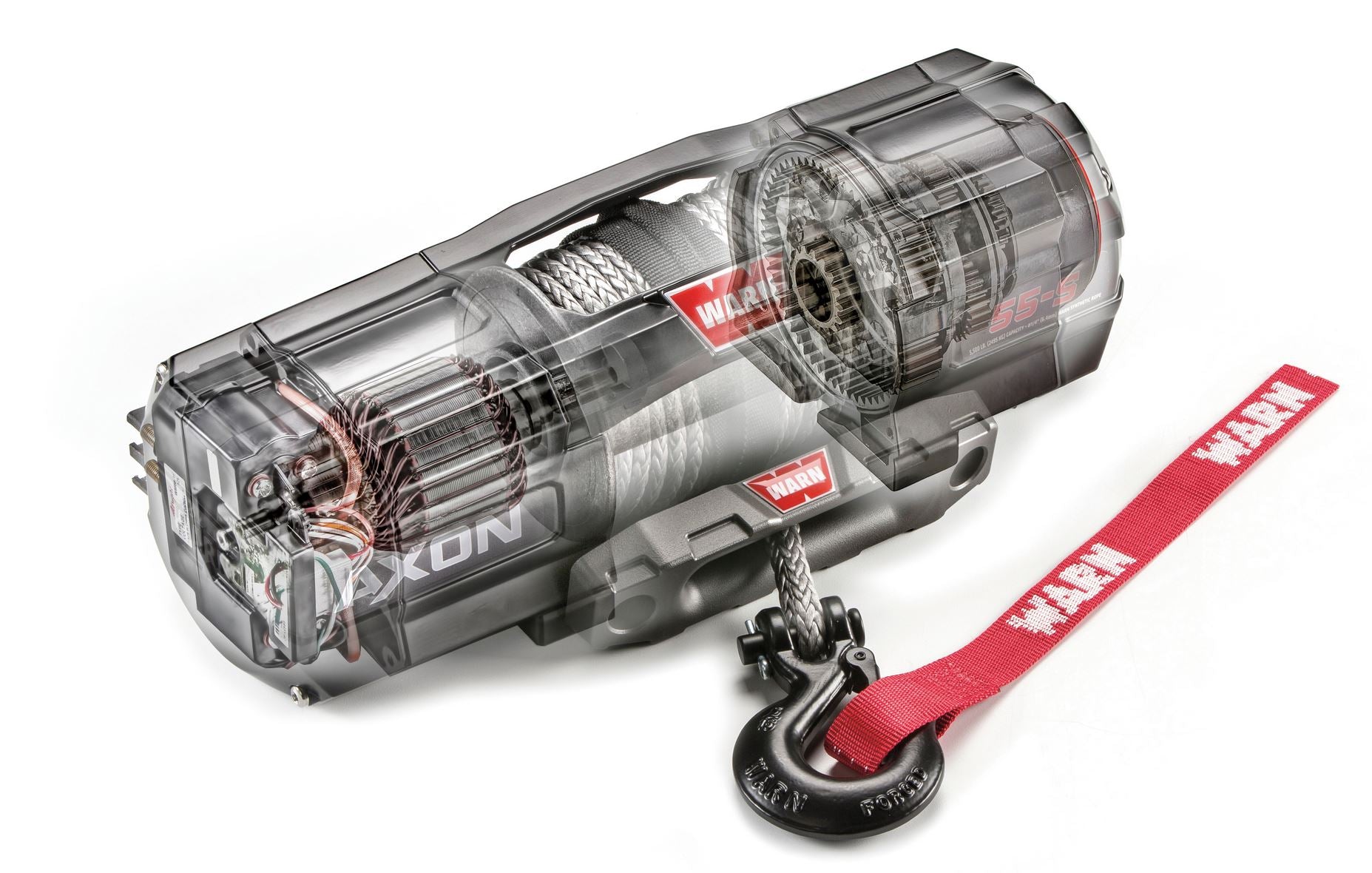 WARN AXON 55-S 5,500lbs Winch - 15m Synthetic Rope *Only 14kgs in Weig