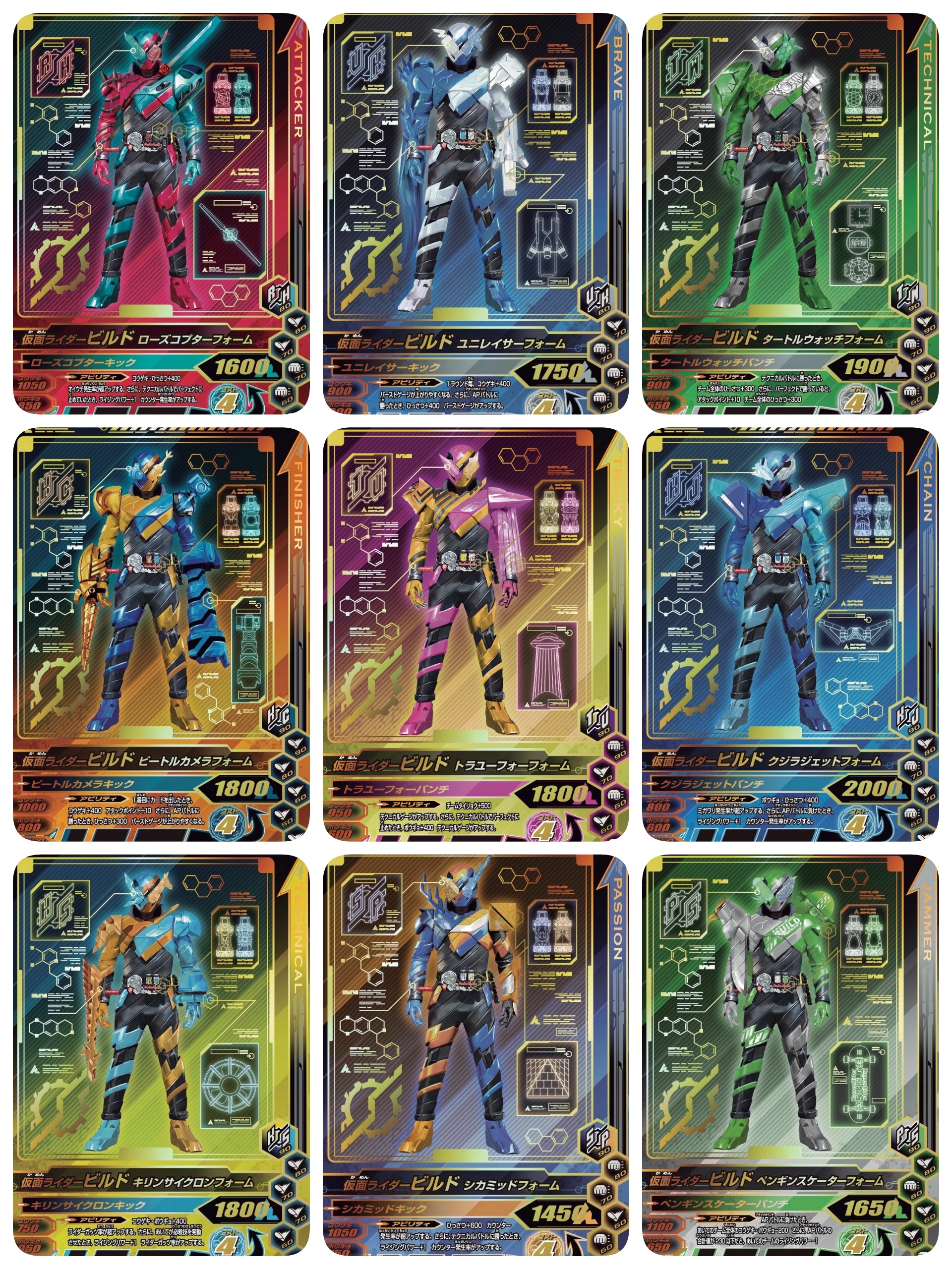 ガンバライジング】葛城巧データカード一覧【仮面ライダービルド】