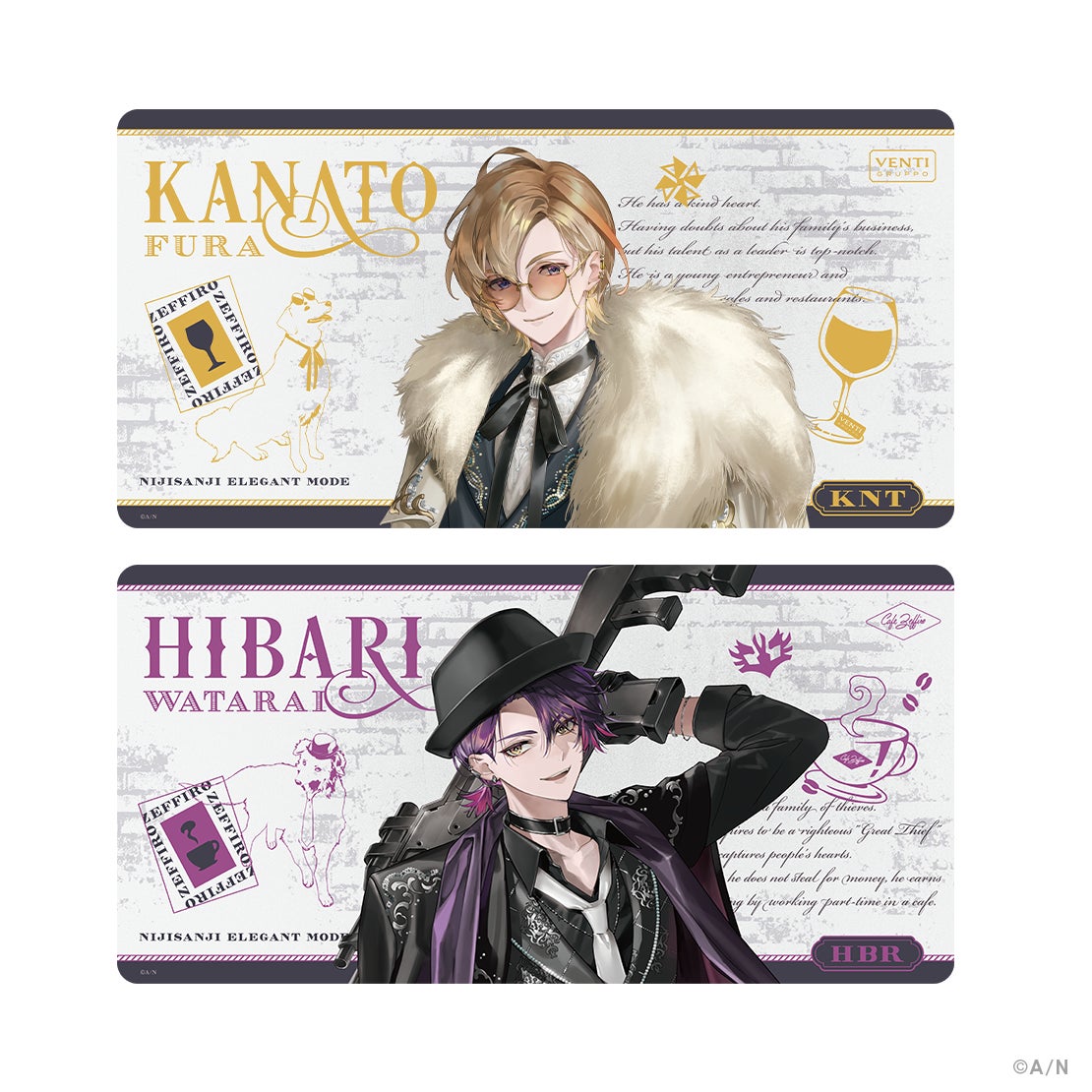 にじさんじから「NIJISANJI Elegant Mode Type：Kanato&Hibari」グッズ