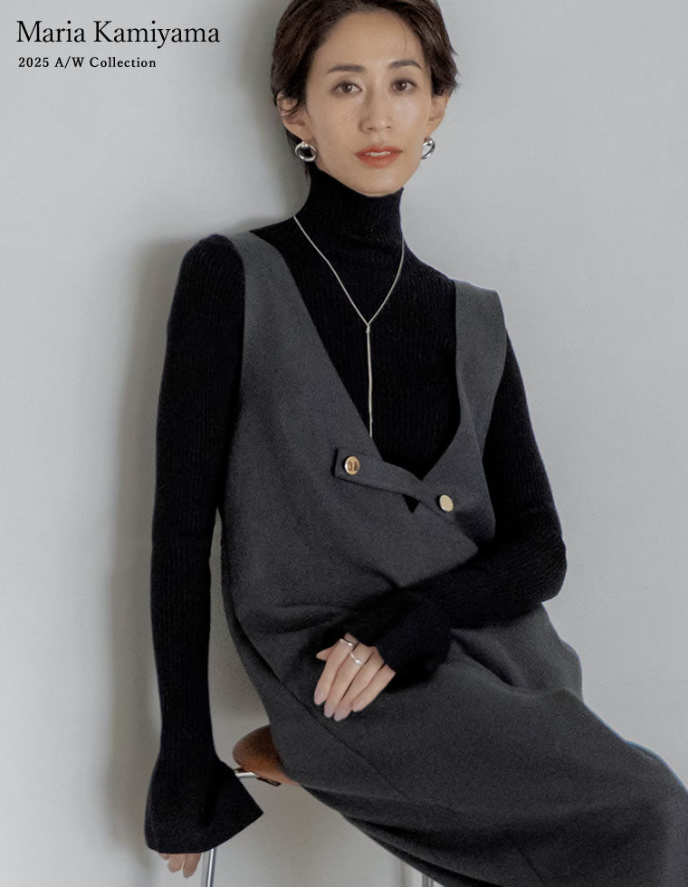 フレアスリーブハイネックリブニットトップス - トップス通販 | 人気