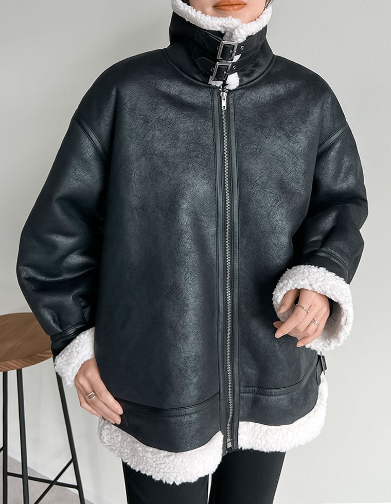 フェイクレザーボンバージャケット - ジャケット/アウター通販 | 人気