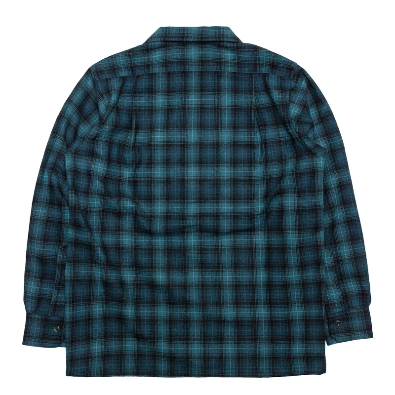 WOOL CHECK SHIRT / DEEP BLUE GREEN – SC WEB STORE