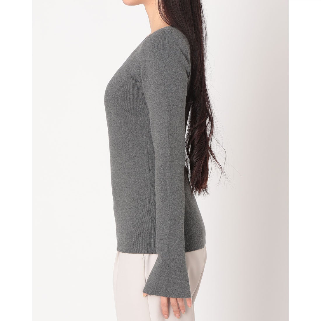 クラネ CLANE SHOULDER PADS KNIT TOPS （GRAY） - ファッション通販