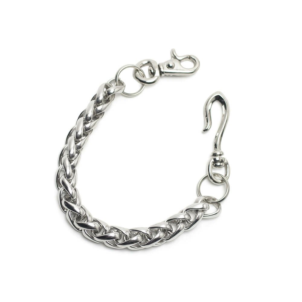 ショート ウォレット チェーン インフィニティー シルバー ブラス