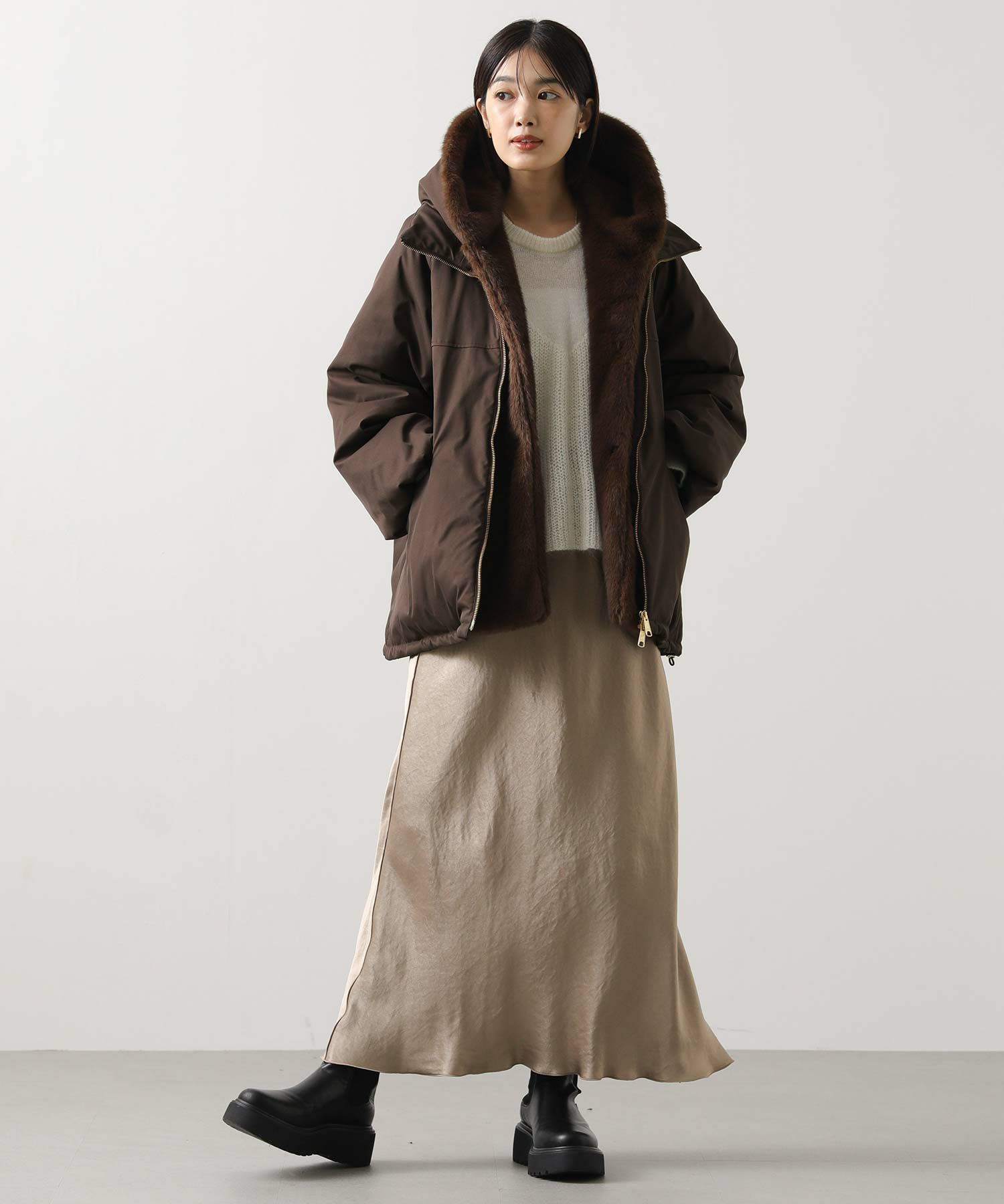 Gready Brilliant取り外しファー中綿フードコート | SEKIMIKI Online