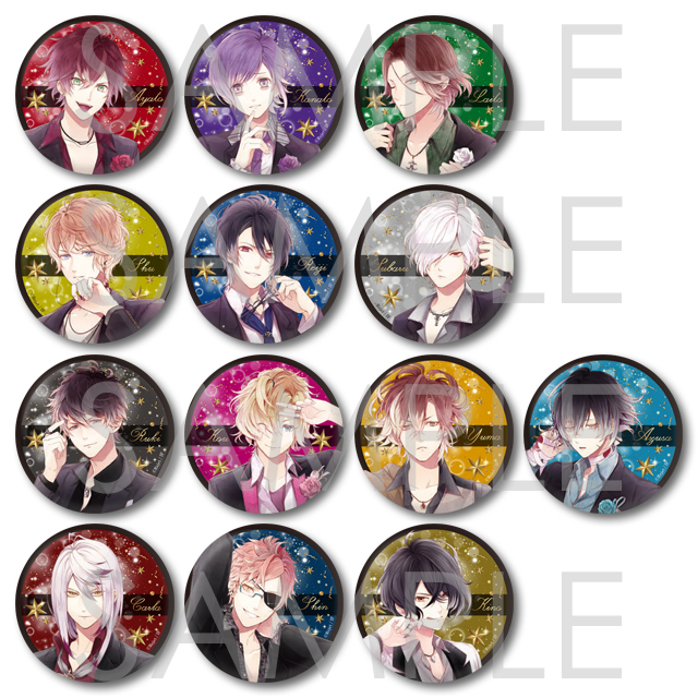 DIABOLIK LOVERS CLUB 万魔殿 ビッググリッター缶バッジ | 乙女向け