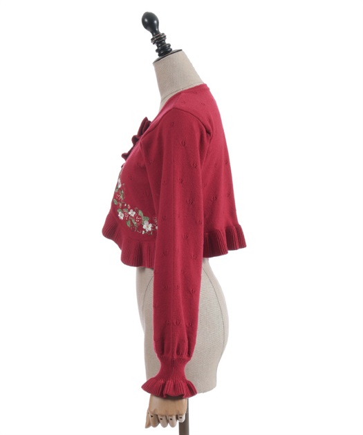 いちご刺繍ニットボレロ | Chalmiere | axes femme onlineshop