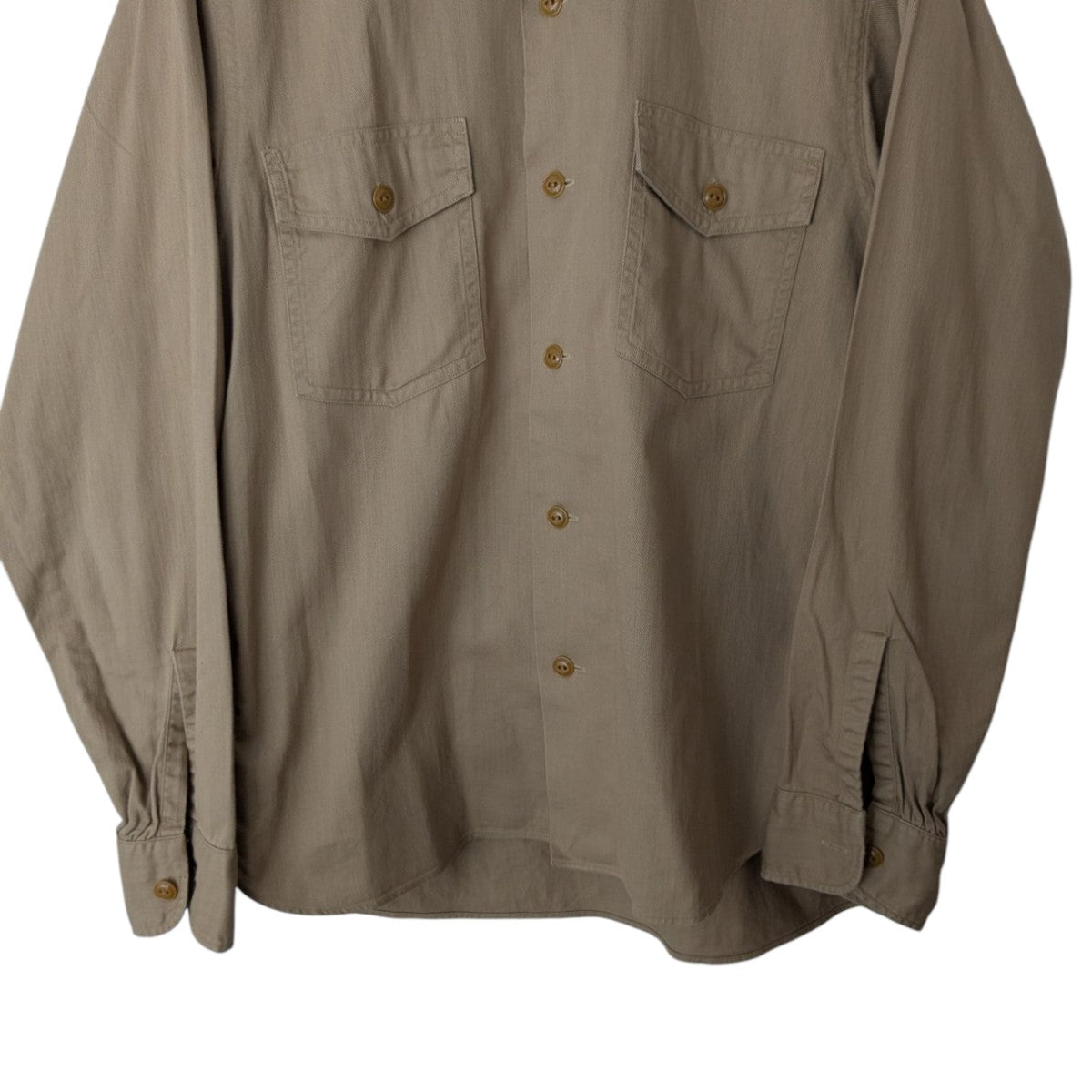 ATLAST ＆ CO(アットラスト) WORK SHIRTワークシャツ ブラウン サイズ