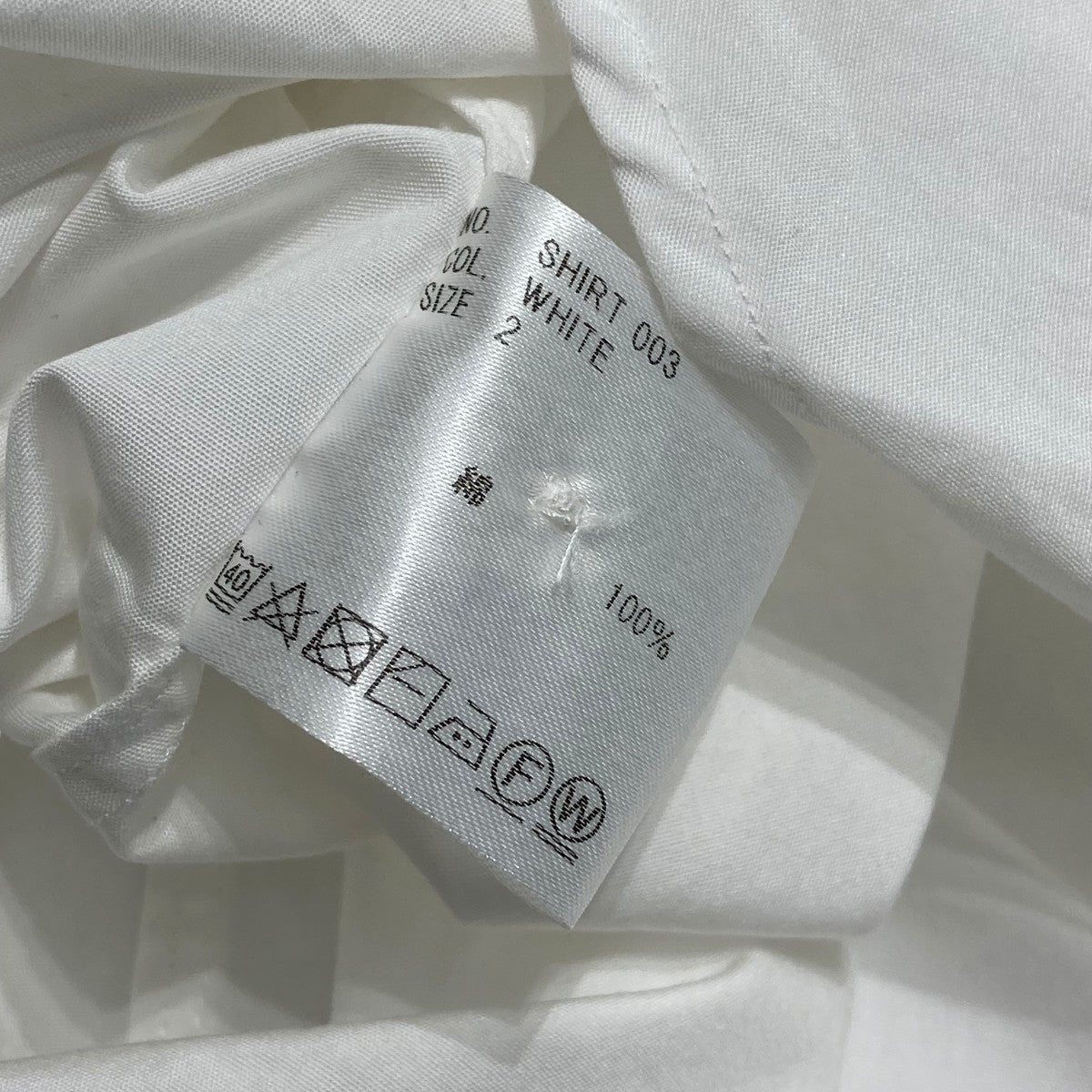 HEUGN(ユーゲン) SHIRT003バンドカラーシャツ ホワイト サイズ 2