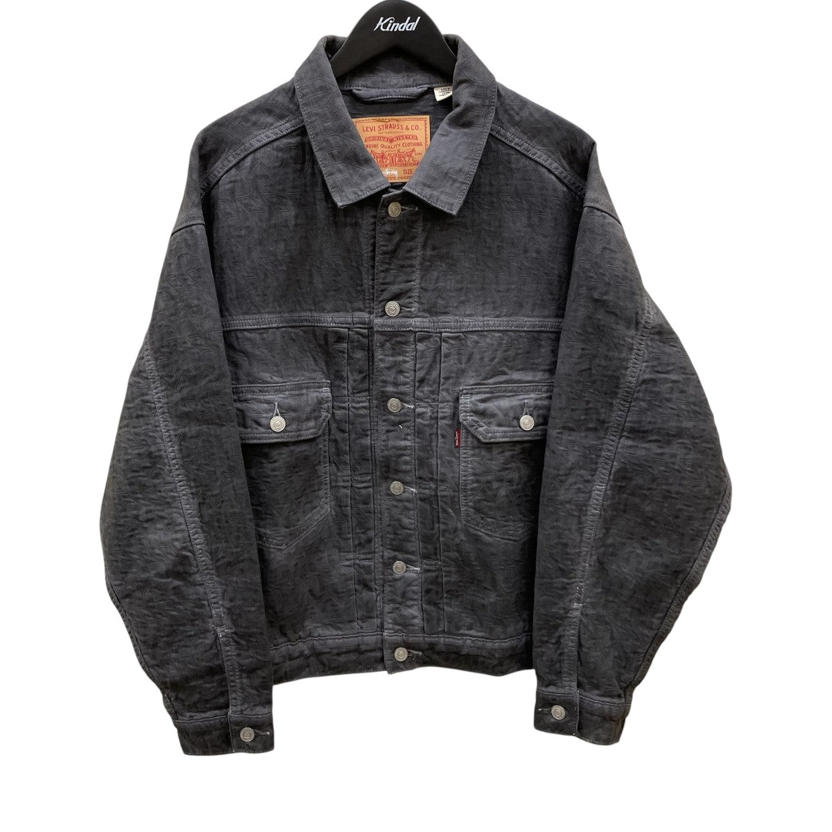 stussy×LEVI'S JACQUARD TRUCKER JACKETデニムジャケットA5216 0002
