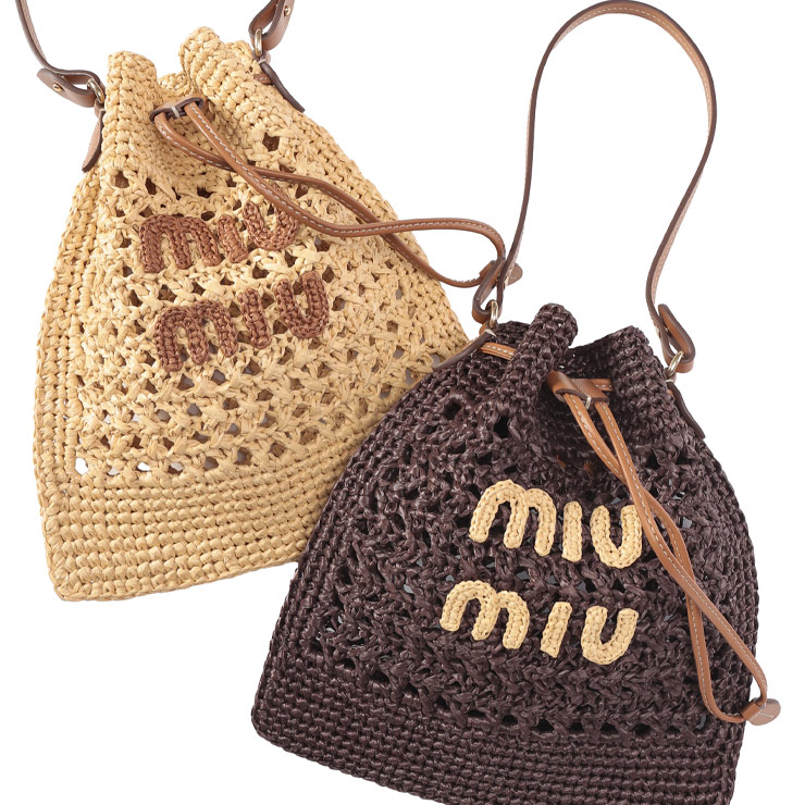 楽天市場】MIUMIU ミュウミュウ 巾着ポーチ 5NG005 2B4L レディース 鞄