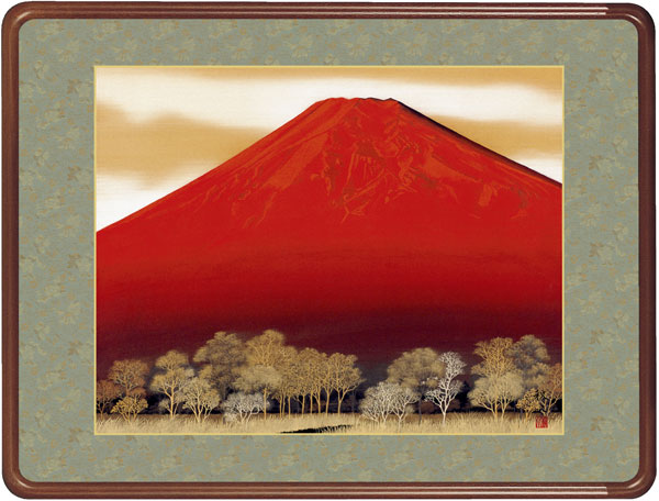 楽天市場】【送料無料】徳田春邦油絵額F6金 「赤富士」 1102840 : 通販奉行