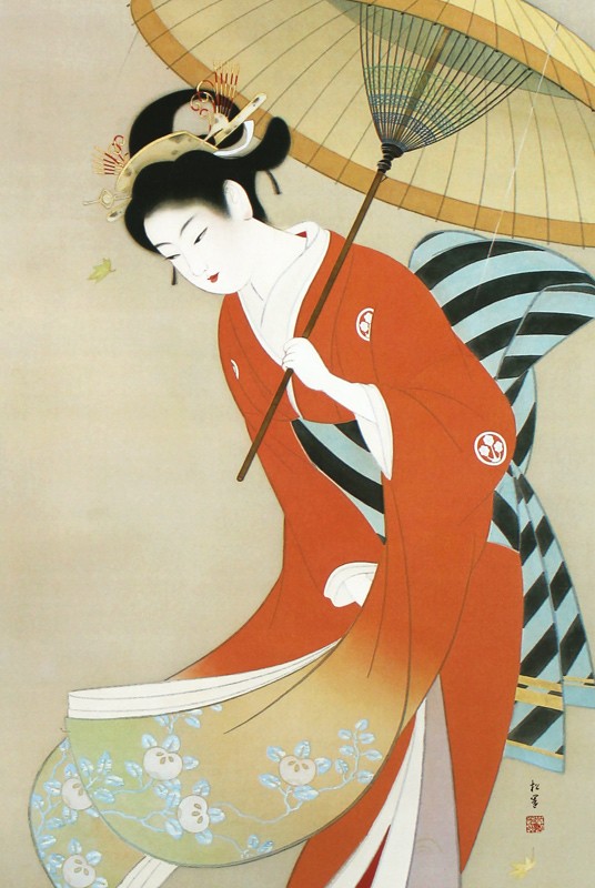 複製画60cm×90cm(額無し) 上村松園(No.1~20) 不織布和紙風